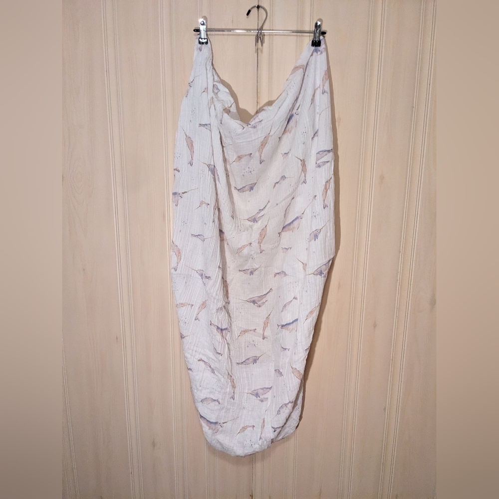 Little Unicorn Narwhal Fitted Crib Sheet